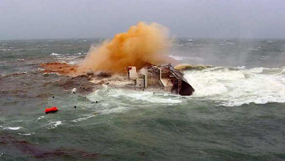 Cargo ship sinks in typhoon off Hong Kong