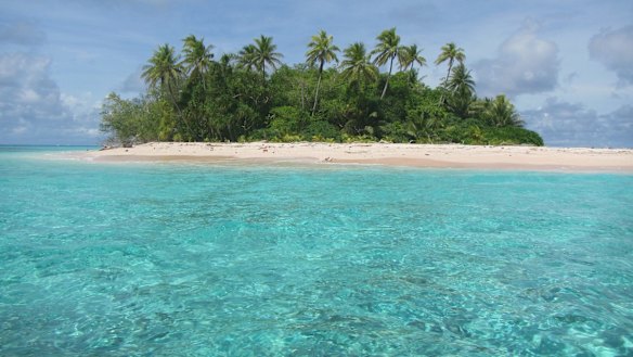 Tuvalu Prime Minister Enele Sopoaga, whose tiny nine-island nation has become the poster child for the threat of sea-level rise, vented his frustration at the audit findings. Pictured: Fualopa motu in Funafuti Conservation Area, Tuvalu.
