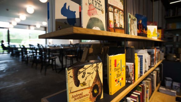 Inside the bookshop-meets-cafe.