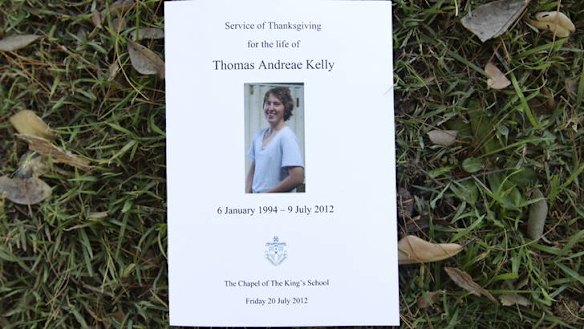 Thomas Kelly ... farewelled at the King's School chapel in Sydney.