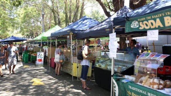 A popular Sunday outing ... The Marrickville Market.