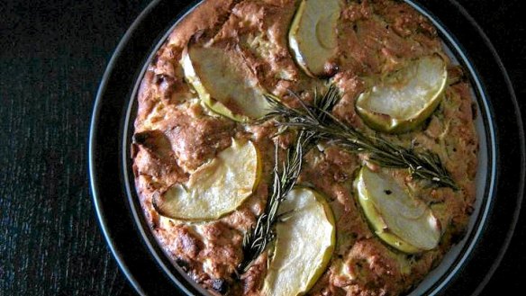 Apple and rosemary cake.