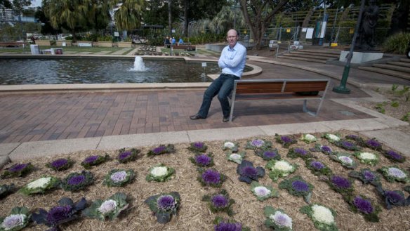 Kitchen garden for the people: Paul Hoffman at the new Epicurious Garden.