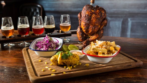 Beer can chicken at the local taphouse, darlinghurst.