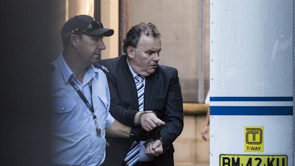 Glen McNamara leaves the NSW Supreme Court in February. 