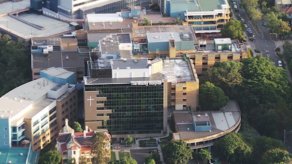 The Wesley Hospital, in Brisbane's inner-west.