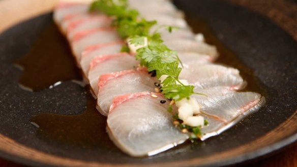 Slivers of sashimi.
