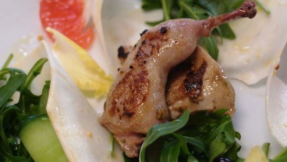 Award-winning: Amanda Polsen's and Georgia Harrison's poached and seared quail with celeriac salad .