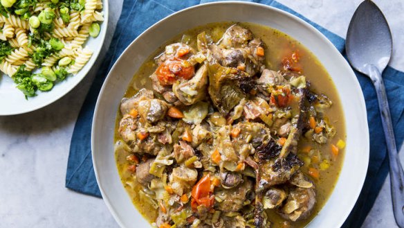 Meltingly tender: Veal osso buco with artichokes.