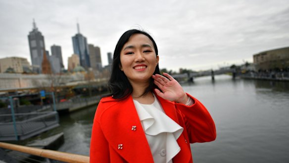 Eva Zhuang was born in Xinjiang but now calls Melbourne home. 'I like the weather,' she says.