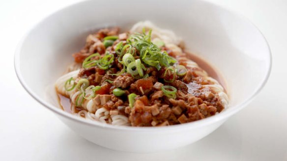 The zha jiang noodle is like a vaguely Asian spag bol.