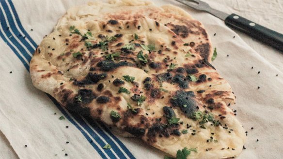 Sneh Roy's naan bread: It should have a lovely char and be shaped like a teardrop.