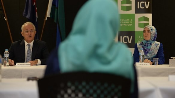 Prime Minister Malcolm Turnbull visited the Islamic Council of Victoria last year for a  meeting with Muslim youth.