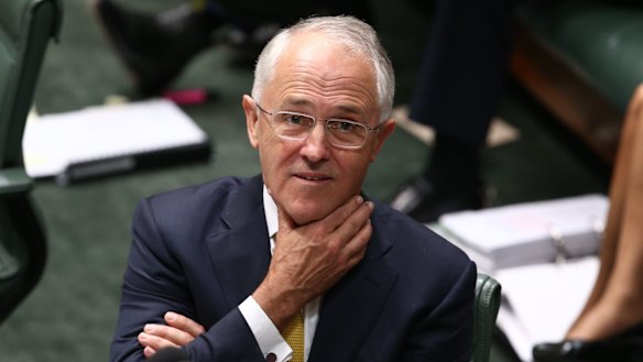 Prime Minister Malcolm Turnbull during question time on Wednesday.