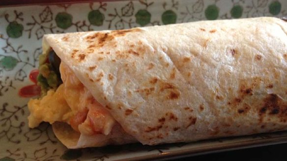 Popular dish: In The Annex's brekky burrito.