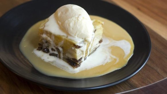 Comfort food: Bread and butter pudding.