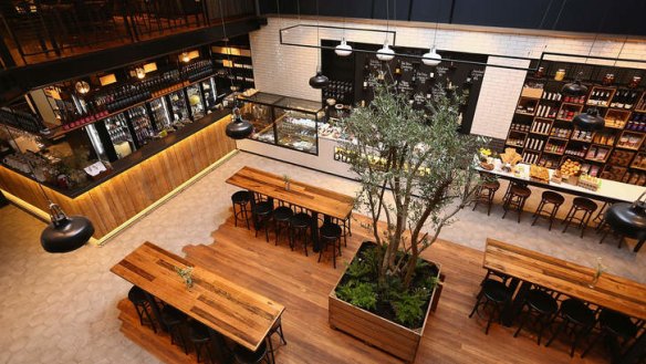 Looking down on the Cellar Door from the mezzanine.