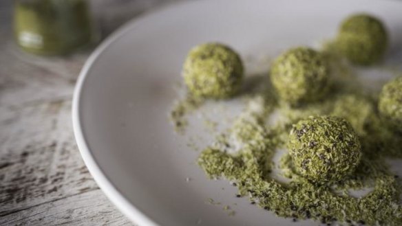 Matcha balls: Nutty, earthy, minty green balls of delight.
