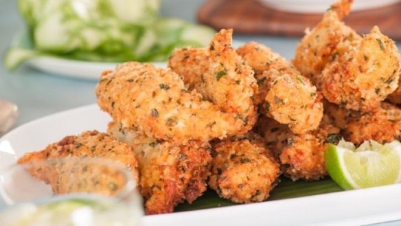 Lafayette Fine Food's popular parmesan-crumbed chicken with basil aioli.