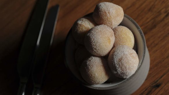 Warm tonka bean doughnuts.