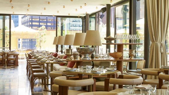 The dining room at Shell House in the Sydney CBD.