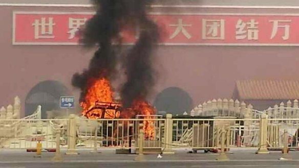 The October 2013 car attack in Beijing's Tiananmen Square.