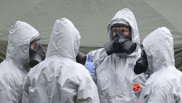 Military personnel continue their investigations into the Skripal poisoning case in Salisbury.