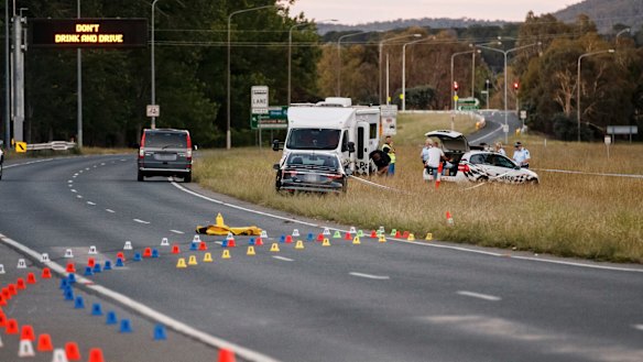 Police closed Yarra Glen between Carruthers Street and Melrose Drive.