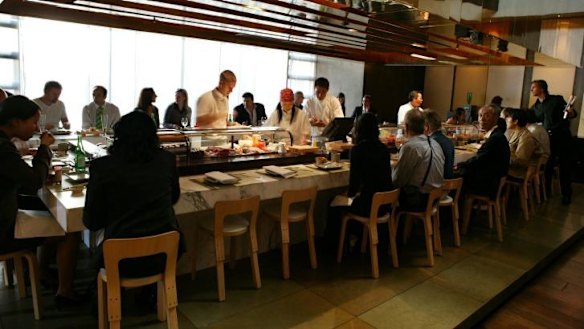 The dining area at sushi e.