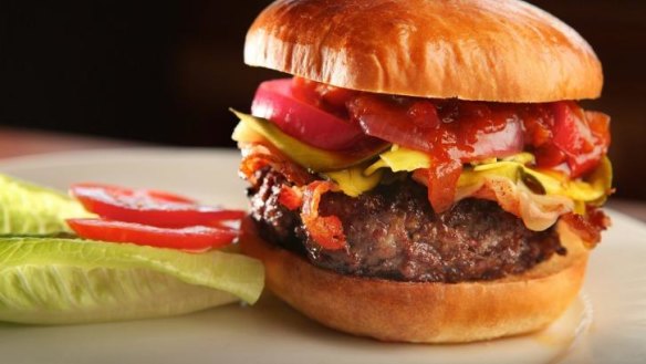 Rockpool at Crown's high and mighty wagyu burger.