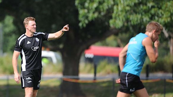 Pointed: Nathan Buckley?s man-management style is taking shape.