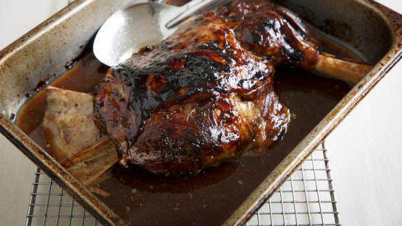 Roast with the most: Lamb shoulder with pomegranate glaze.