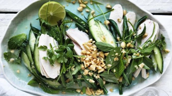 Cooing, calming goodness: Coconut chicken salad.