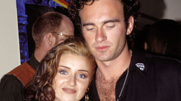 Explosion ... Dannii Minogue and Julian McMahon in 1992.