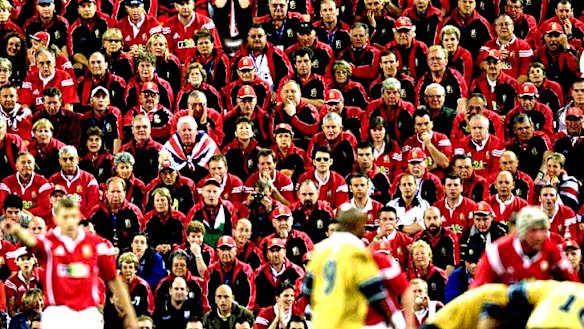 Formidable ... a sea of Lions supporters will again descend on Australia.