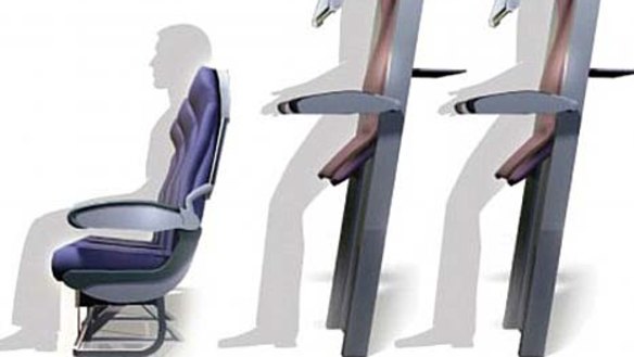 A graphic of Ryanair's proposed 'vertical seating'.