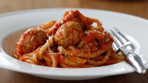 Can't beat tradition: Spaghetti and meatballs at Steve Manfredi's Balla.