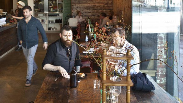 The communal table at Stagger Lee's.