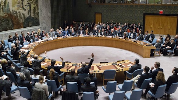 Members of the United Nations Security council vote in favour of condemning Israel for establishing settlements in the West Bank and East Jerusalem.