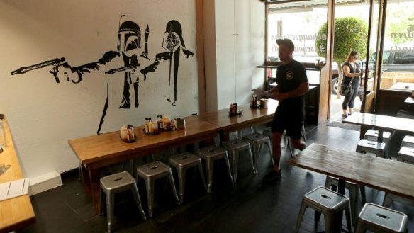 Changz Canteen features a pop culture mash-up mural.