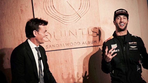 Adam Gilchrist and Daniel Ricciardo, ambassadors for Quintis.