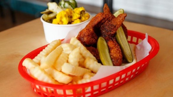 Nashville-style chicken from Belle's Hot Chicken.