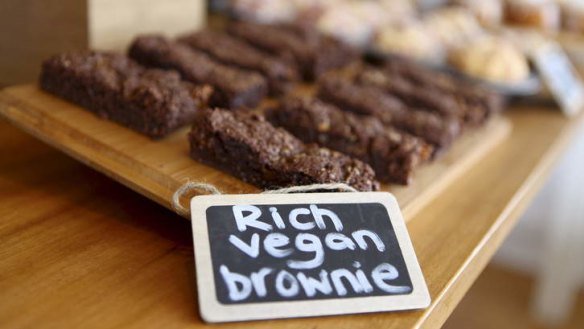 The offerings ... vegan brownies.