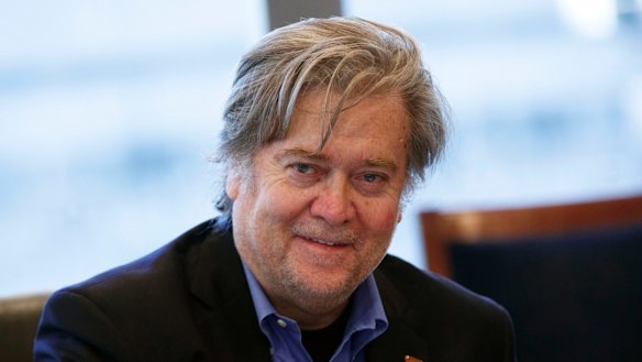 Steve Bannon, senior Trump adviser and former head of Breitbart News, has long been linked to alt-right figures and published their views at Breitbart.