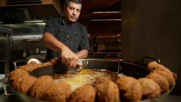 Tony Haddad fries falafels at Tahini.