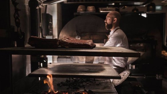 Aussie chef David Pynt on the pass at Burnt Ends, Singapore.