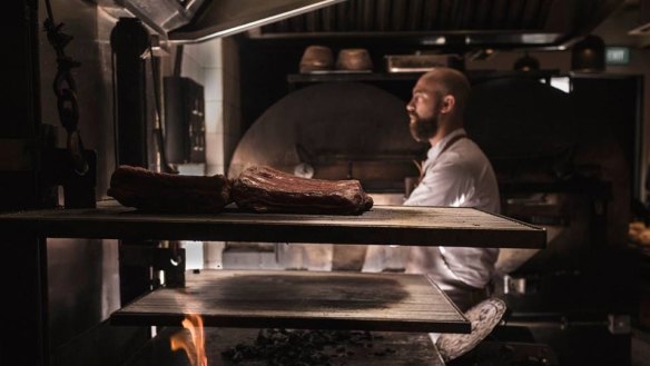 Aussie chef David Pynt on the pass at Burnt Ends, Singapore.