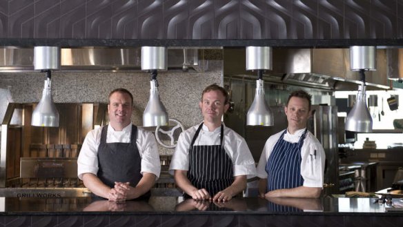 The kitchen crew ... Executive chef Jake Nicolson, head chef Anthony Donaldson and pastry chef Lee Wright at Blackbird Bar & Restaurant.