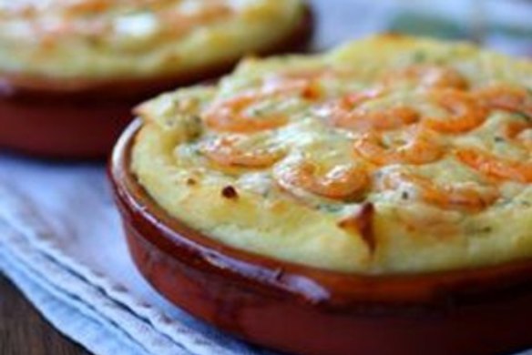 School prawn and potato bake