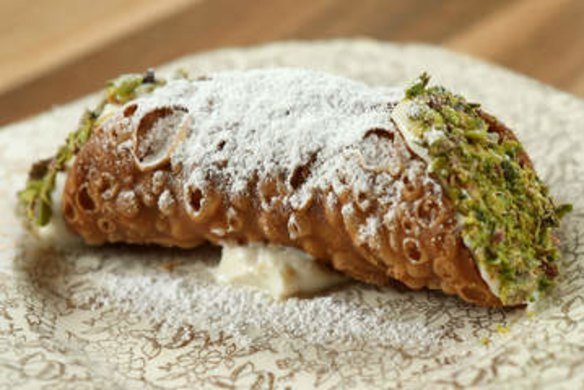 Cannoli served at  Rosa's Canteen.